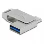 Pen USB DeLOCK 16GB USB-C Type-A caixa metálica