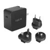 Carregador móvel LogiLink PA0302 universal preto carregamento rápido AC