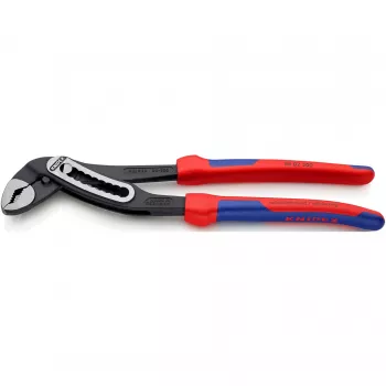 KNIPEX 88 02 300 – Alicate universal com junta ranhurada – 7 cm – 6 cm – aço – plástico – azul/vermelho