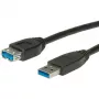 Cabo ROLINE USB 3.0, Type-A-A, macho/fêmea 0,8m (11.02.8977)