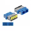 Acoplador de fibra ótica DeLOCK 86893 SC duplex fêmea para SC duplex fêmea azul