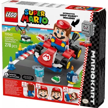 Brinquedo de construção LEGO 72043 Super Mario – Mario Kart interativo com kart padrão