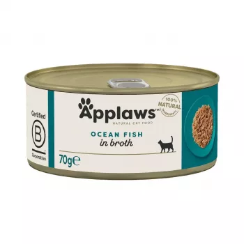 APPLAWS Peixe Oceânico em Caldo - Alimento húmido para gatos - 70 g
