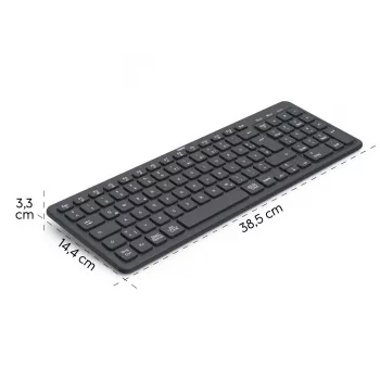 Teclado sem fios multi-dispositivo WK-300 preto