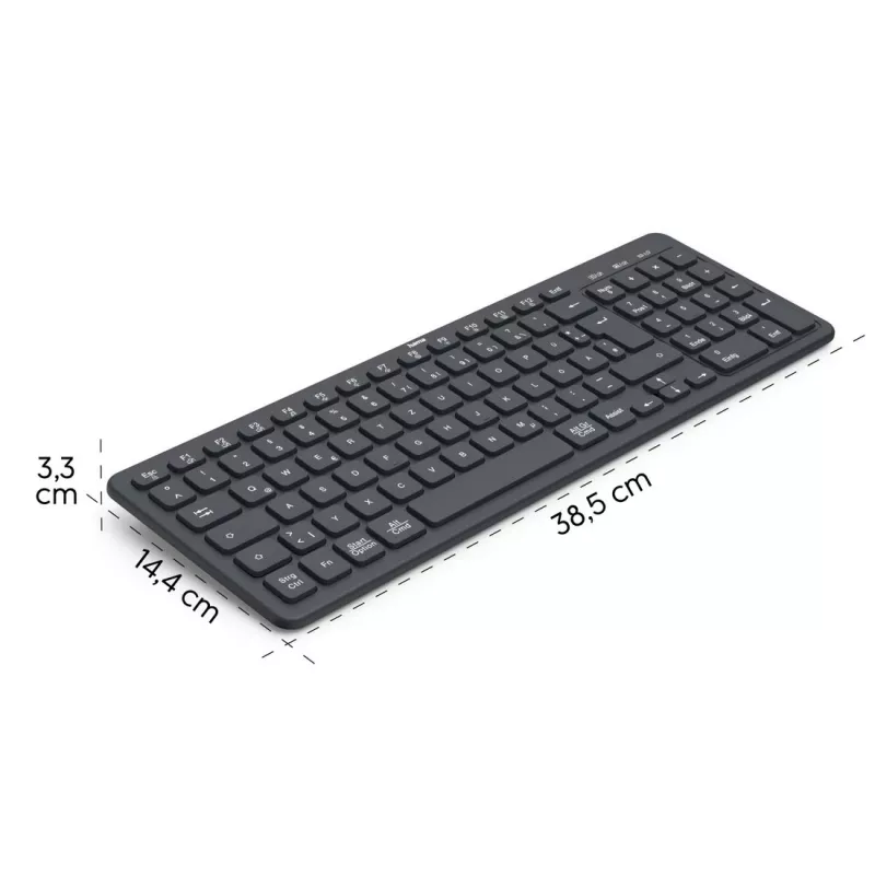 Teclado sem fios multi-dispositivo WK-300 preto