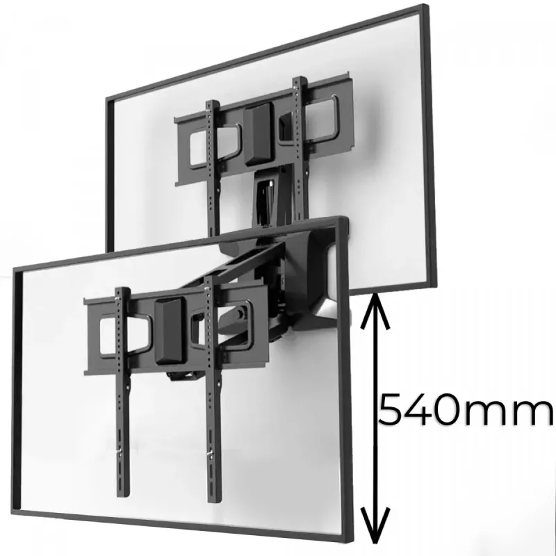 Suporte de parede MACLEAN MC-891 para TV VESA 600x400, inclinável, altura ajustável, carga máx. 35 kg
