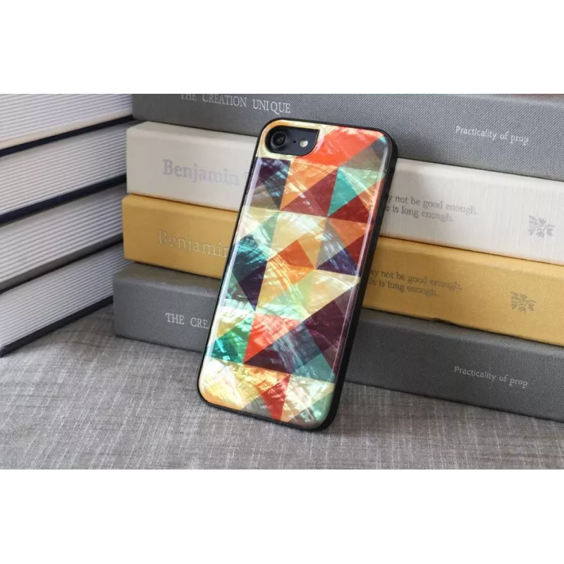 Capa de proteção iKins para Apple iPhone 8/7 – padrão mosaico, preto