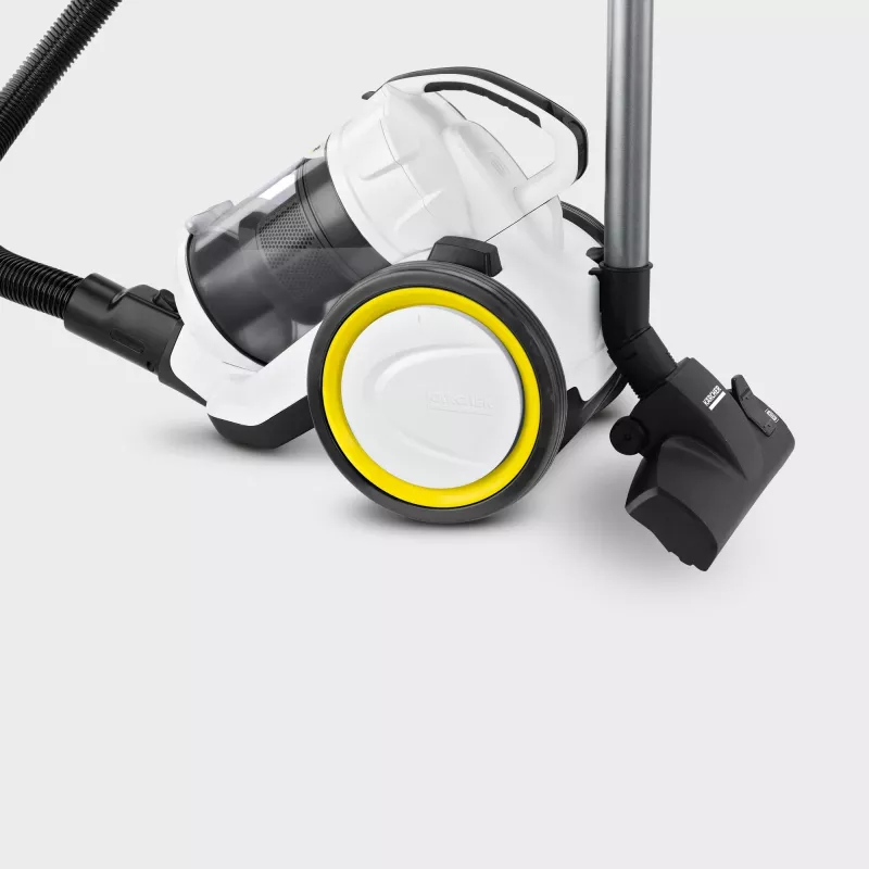 Aspirador cilíndrico Karcher VC 3 — aspirador a seco para casa, 700 W, 0,9 L sem saco, HEPA 13, tubo telescópico, mangueira de 1,5 m