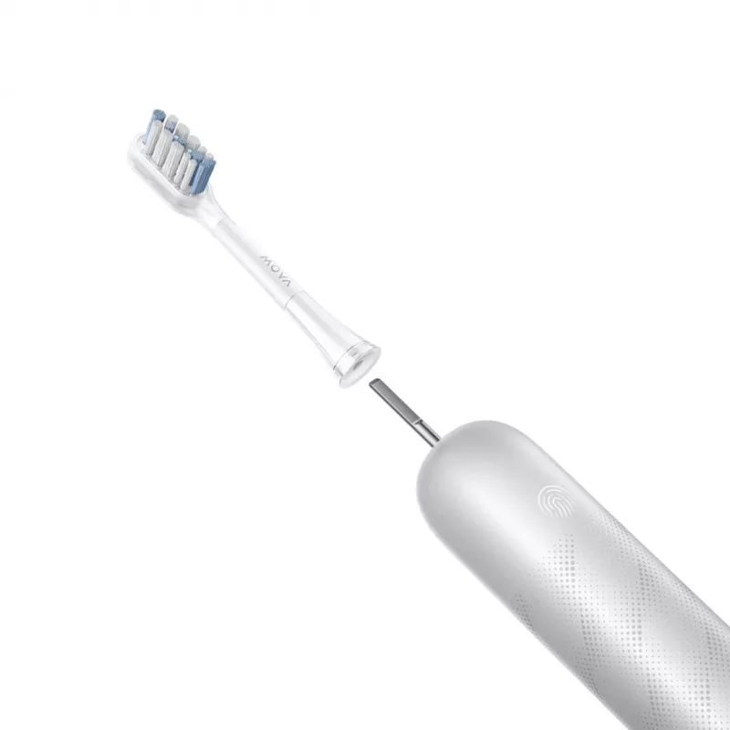 Escova de dentes elétrica MOVA Fresh Pro Adult Sonic prateado — 4 modos, bateria de iões de lítio, temporizador integrado