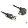 Cabo USB 2.0 DeLOCK ficha USB Type-C macho para ficha USB Type-C macho angular esquerda/direita PD 3.0 60W 1m