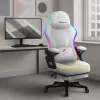 Cadeira gaming mesh branca RGB