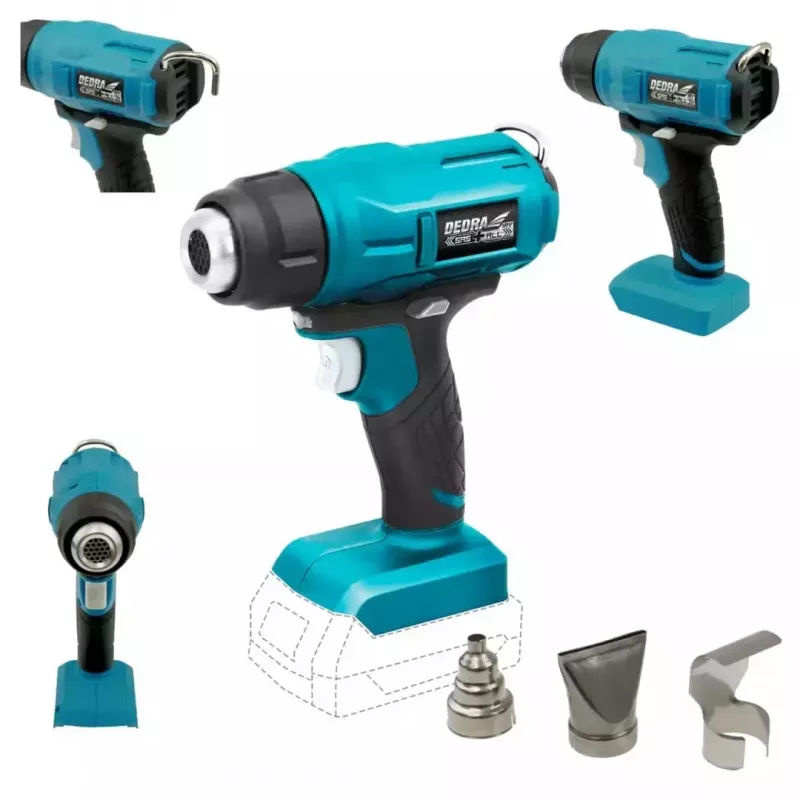 Pistola de ar quente Dedra DED7058 2000W com temperatura ajustável