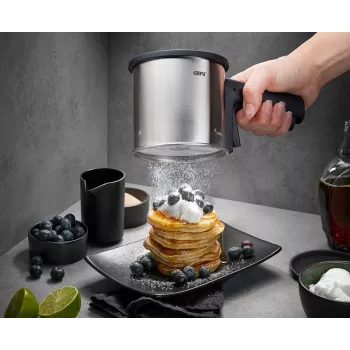 Passador de cozinha GEFU SIVA, plástico e aço inoxidável, redondo, diâmetro 10,5 cm