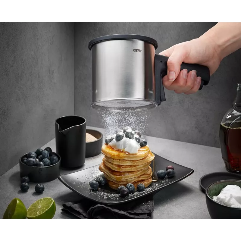 Passador de cozinha GEFU SIVA, plástico e aço inoxidável, redondo, diâmetro 10,5 cm