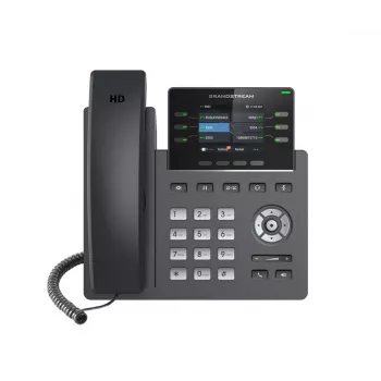 Telefone IP Grandstream GRP2613W preto 4 linhas TFT 2,4 polegadas