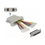 Ficha de crimpagem D-Sub 25 pinos conector fêmea para 2x conector fêmea RJ45 DeLOCK 66834
