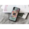 Capa para smartphone iKins para iPhone XS / XS S — design Flower Garden, preto