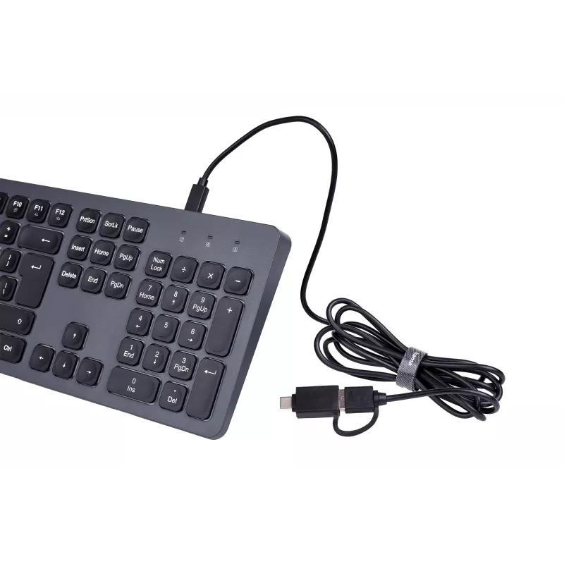 Teclado com fios CK-400 preto-cinzento