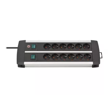 Extensão de energia Brennenstuhl 1391000912 3 m 12 tomadas AC interior preto branco