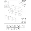 Móvel de TV Cama Meble MOUNTAIN 154x40x55 cm – tampo em aglomerado revestido, preto e dourado