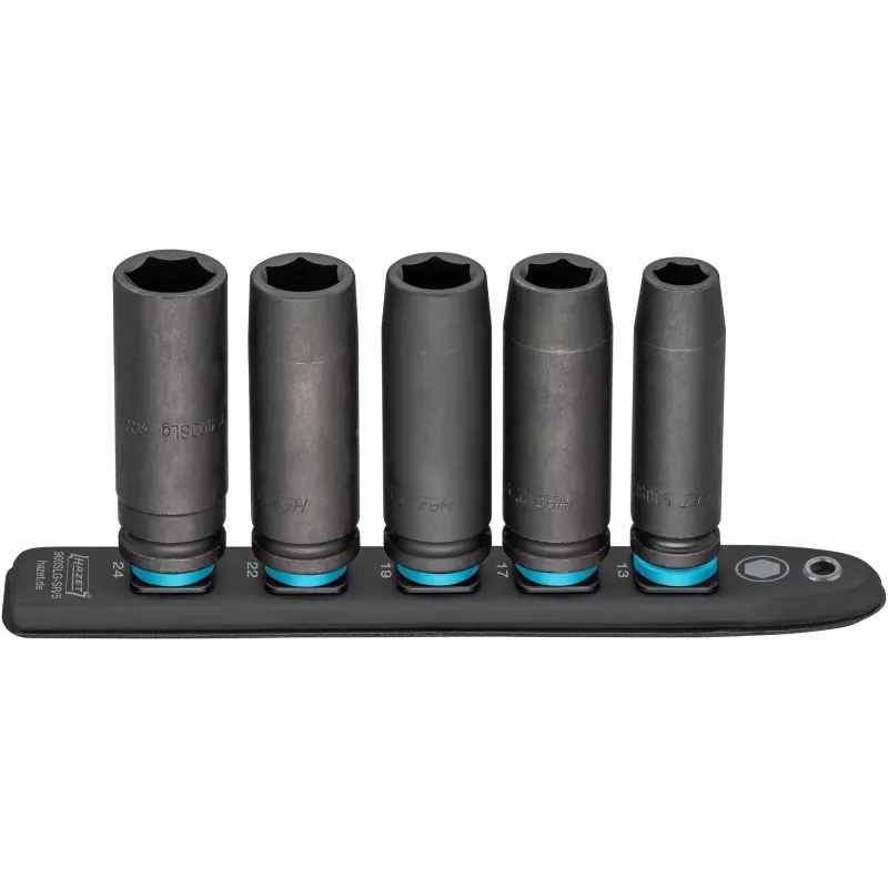 Conjunto de chaves de caixa de impacto Hazet 900Slg-SR/5, chaves de caixa sextavadas 5 peças, tamanhos SW 13–SW 24