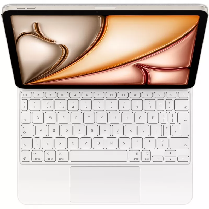 Teclado Apple Magic QWERTY UK English branco trackpad