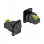 Módulo D-Type 3,5 mm conector fêmea jack estéreo de 3 polos para barra de terminais DeLOCK 86732