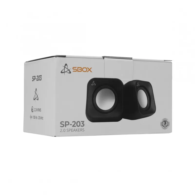 Coluna Sbox SP-203 preta, 20W