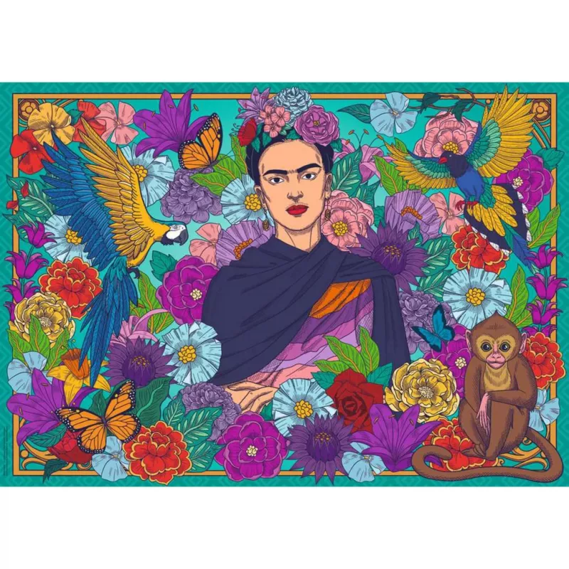 Puzzle - O paraíso de Frida Kahlo: papagaios, macacos 1000 peças