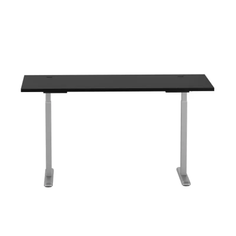Mesa de altura ajustável Up Up Bjorn cinzenta, tampo M preto