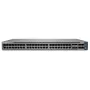 Juniper EX4100 48 portas 10/100/1000BaseT PoE+, 4 portas uplink 10G SFP+, 4 portas stacking/uplink 25G SFP28, ventoinhas redundantes, 1 fonte de alimentação AC JPSU-920-AC-AFO incluída (ótica vendida separadamente) com SW padrão. Conforme TAA. (EX4100-48P)