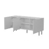 Cómoda Cama Meble LUCCA 3D 165x40x80 cm, branca, corpo em aglomerado