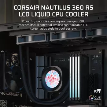 Refrigeração líquida All-in-One Corsair Nautilus 360 RS 12 cm 2100 RPM Preto