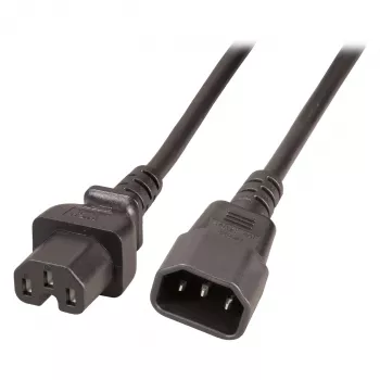 EFB Elektronik EK585.1V2. Comprimento do cabo: 1 m, Ligação 1: IEC C14, Ligação 2: IEC C15. Tensão de entrada: 250 V, Corrente de entrada: 10 A (EK585.1V2)