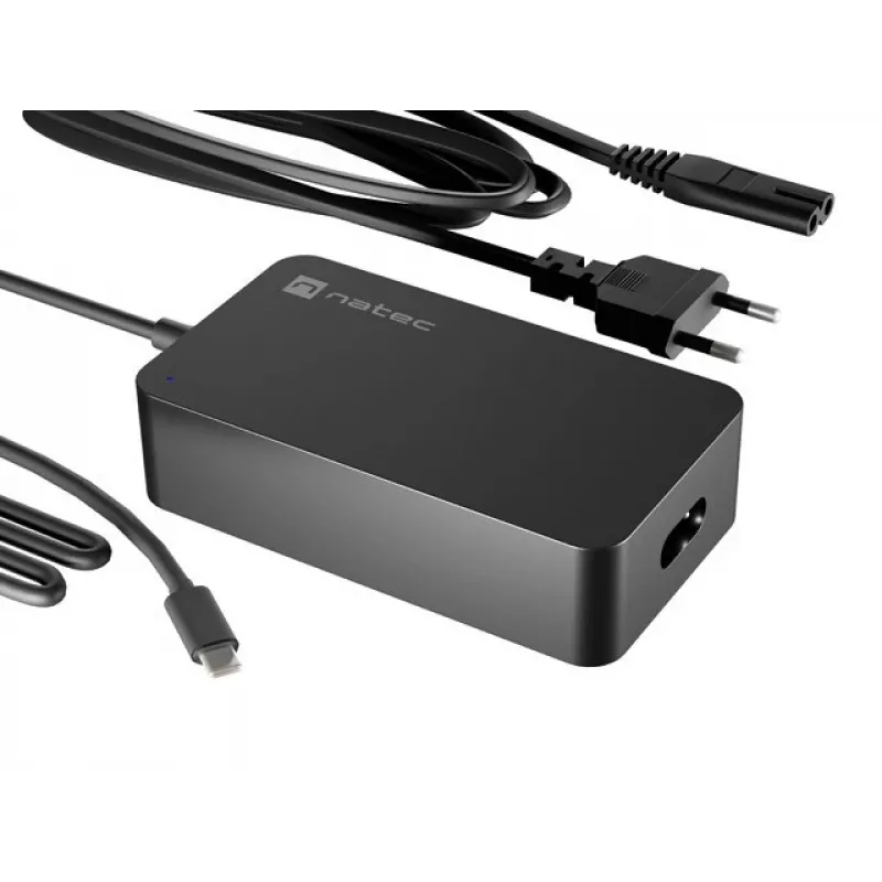 Fonte de alimentação NATEC Grayling USB-C 45W universal preto
