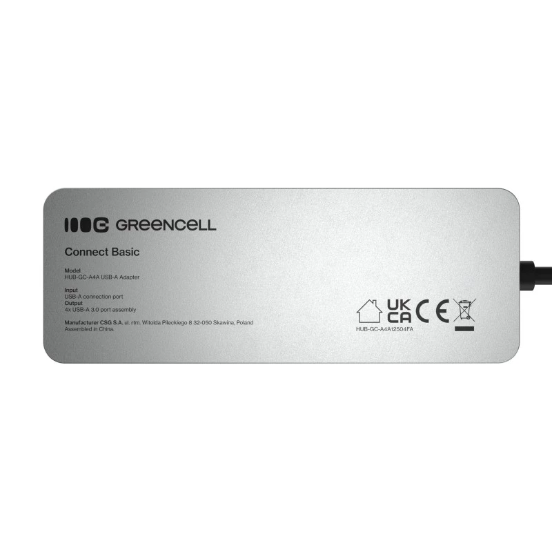 Hub USB Green Cell HUB-GC-A4A — hub USB-A 3.0 de 4 portas