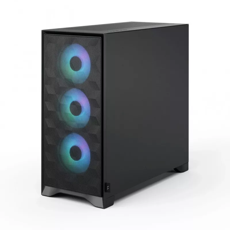 Caixa de PC Fractal Design Pop 2 Air preto TG RGB Midi Tower – ATX/Micro-ATX/Mini-ITX, 3x120mm à frente, 1x120mm atrás, baías de 2,5
