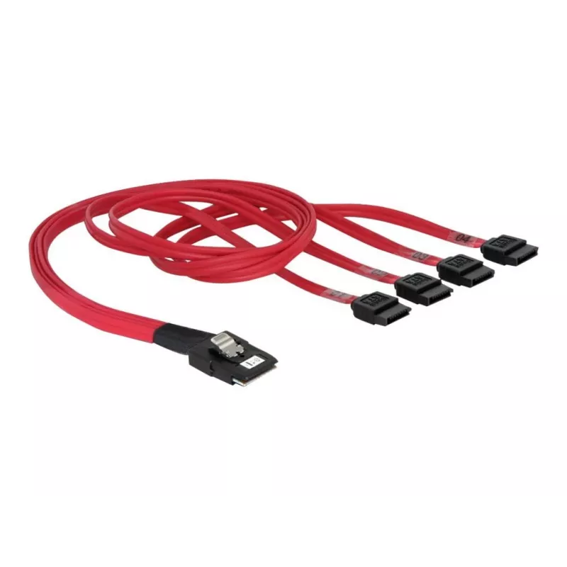 Delock - Cabo SATA / SAS - 4-Lane - SATA (fêmea) para 36 PIN 4iMini MultiLane (macho) - 50 cm (83057)