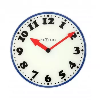 Relógio de parede NeXtime 8151 Boy, Ø43 cm, branco/azul/preto/vermelho