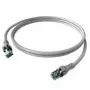 Sacon EasyLan DualBoot PushPull - Cabo de patch - RJ-45 (M) para RJ-45 (M) - 1 m - STP - CAT 6a - IEEE 802.5/IEEE 802.3 - moldado - Cinzento (CPP1OAAAAA0010)