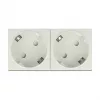 Tomada de parede DELOCK 81325 CEE 7/3, 250 V, 16 A, branco, ABS, 45×90×40 mm (5 unid.)