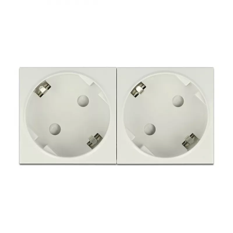 Tomada de parede DELOCK 81325 CEE 7/3, 250 V, 16 A, branco, ABS, 45×90×40 mm (5 unid.)