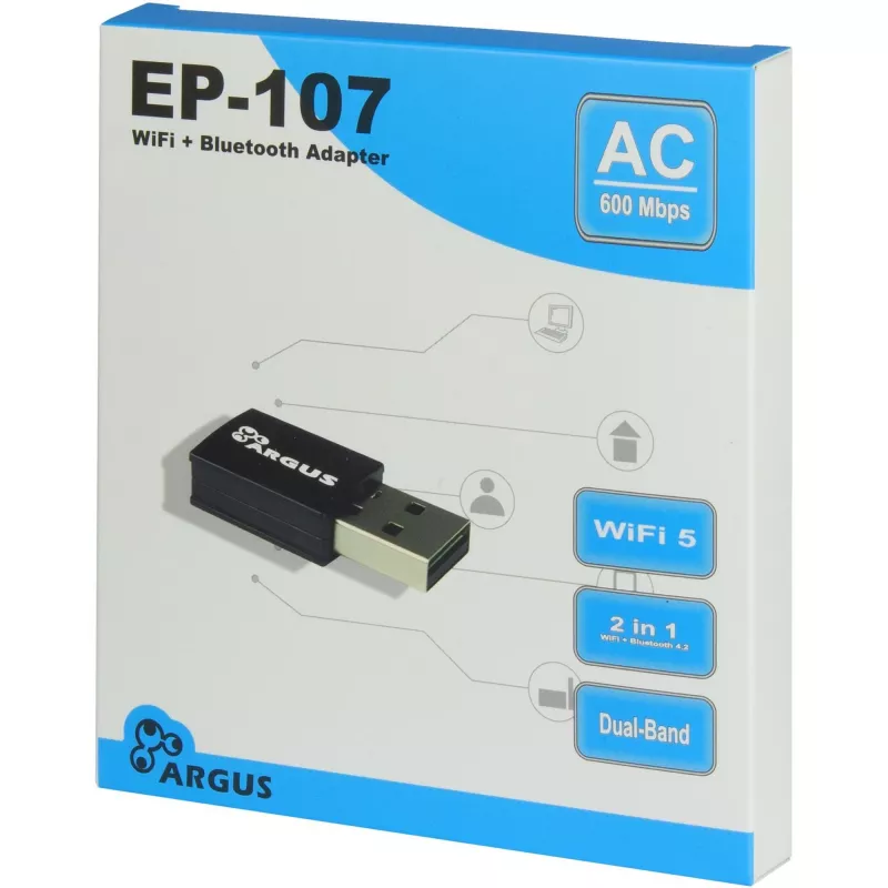 Placa de rede Inter-Tech 88883056 WLAN Bluetooth 600 Mbit/s
