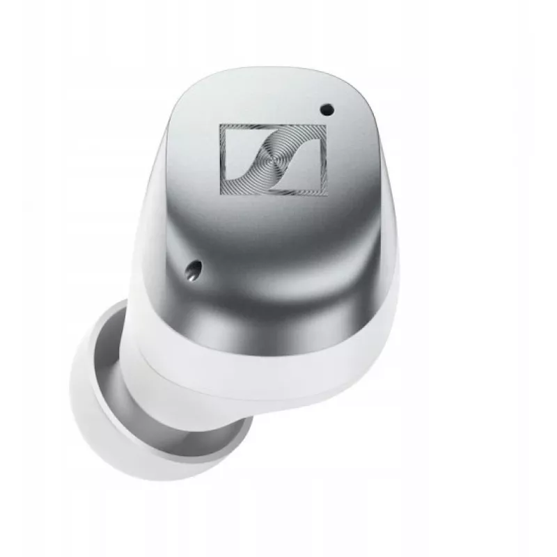 Auscultadores desportivos SENNHEISER Momentum MTW4 Bluetooth sem fios com cancelamento de ruído - branco e prateado