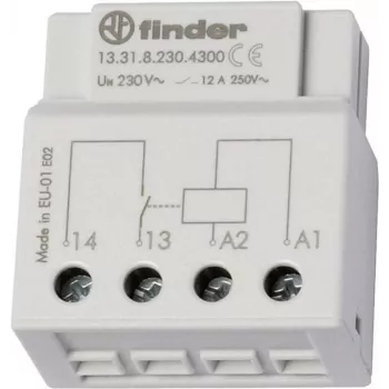 Finder Relé para caixa de encastrar ou caixa de interruptor 13.31.8.230.4300 230 V/AC 1 contacto de fecho 12 A 250 V/AC (13.31.8.230.4300)