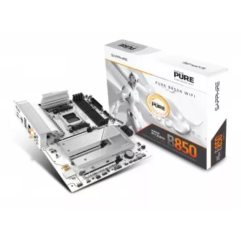 Placa-mãe Sapphire PURE B850A WIFI7 ATX — chipset B850, Wi‑Fi 7, suporte DDR4