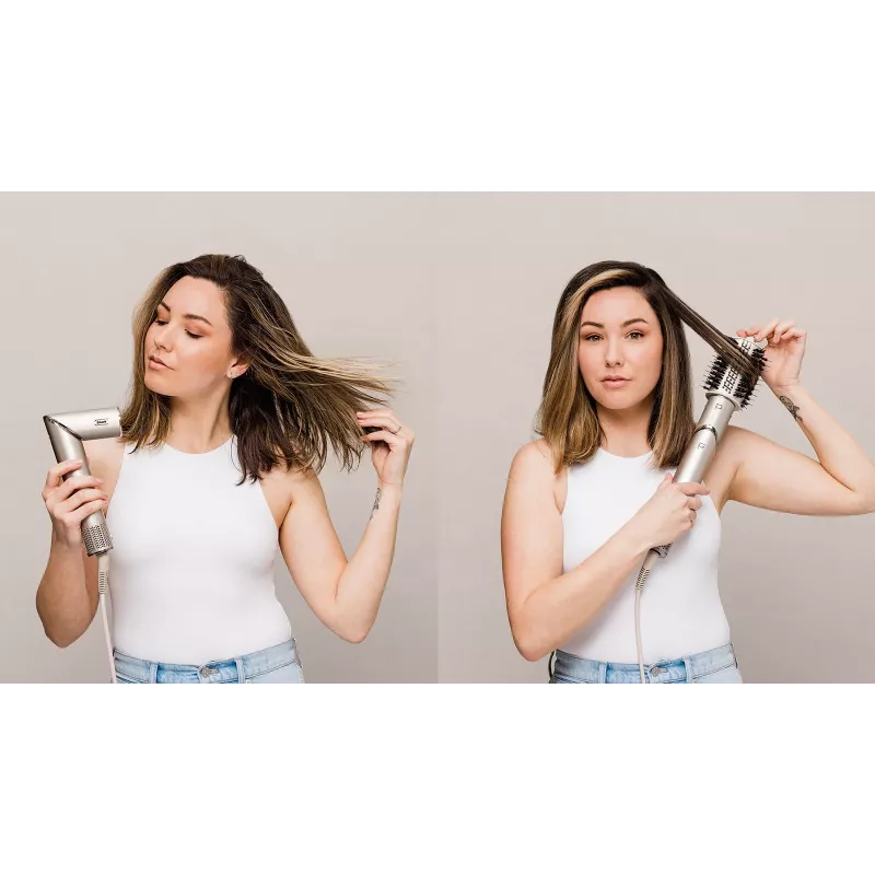Shark FlexStyle 5-em-1 Air Styler e secador de cabelo com modeladores automáticos, escova plana, escova oval, bocal, difusor, bolsa de armazenamento, sem danos térmicos