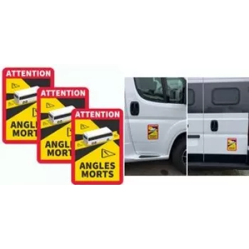 Sinalização de aviso para veículos IWH 097610 — conjunto com 3 placas refletoras para melhor visibilidade na berma da estrada