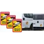 Sinalização de aviso para veículos IWH 097610 — conjunto com 3 placas refletoras para melhor visibilidade na berma da estrada