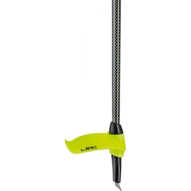 Bastões de marcha nórdica Leki Guide 2 — alumínio, comprimento máximo 150 cm, peso 271 g, Lock Security Strap nylon, haste Ø1,6 cm, preto